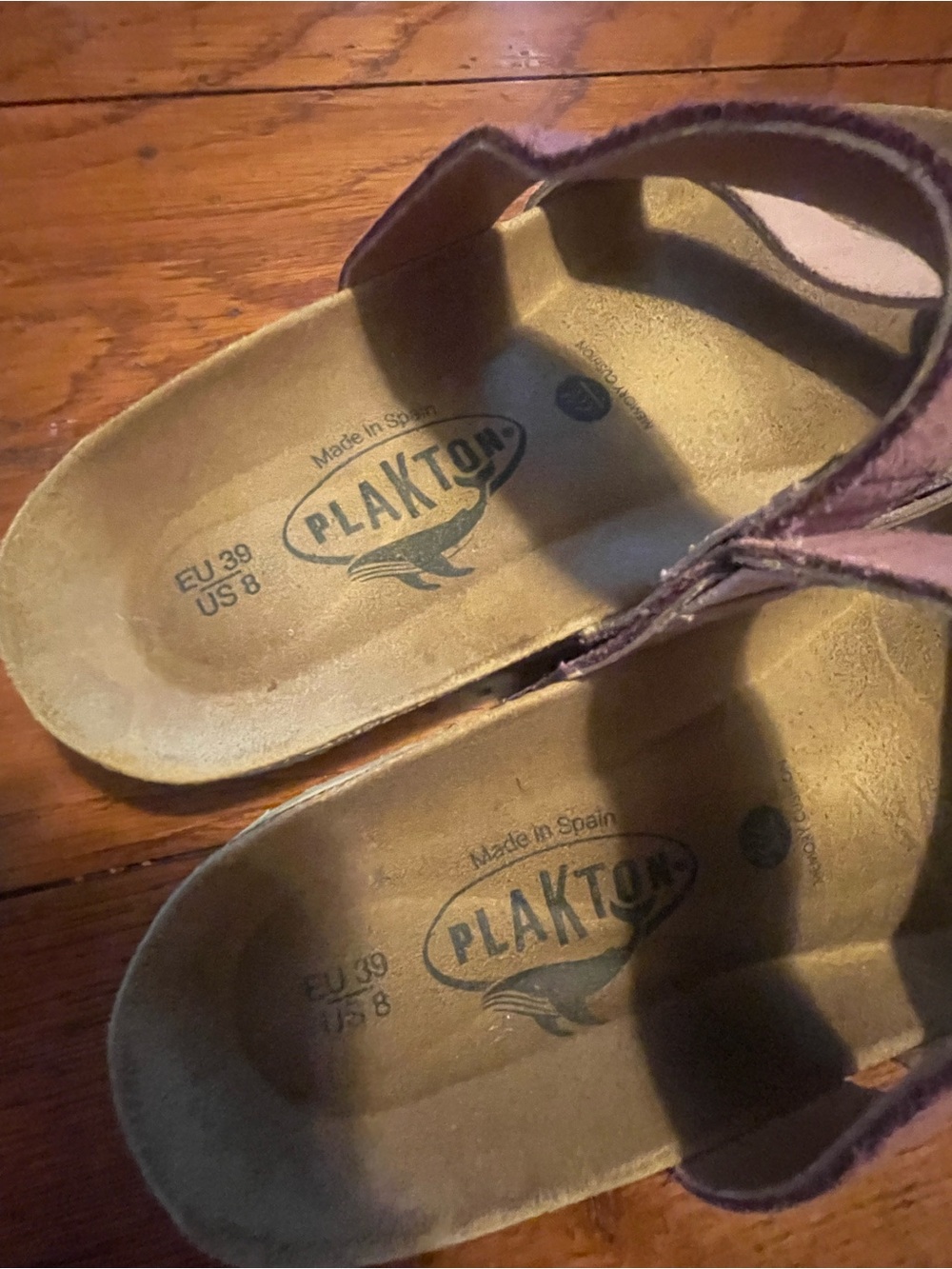 Plakton Women's Burgundy Suede Slide Sandals